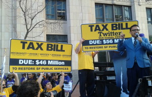 “You gave all our money away”: City Workers Protest Twitter Tax Break