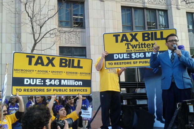 “You gave all our money away”: City Workers Protest Twitter Tax Break