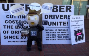 UberX Drivers Rally For Fair Pay Outside Uber Headquarters